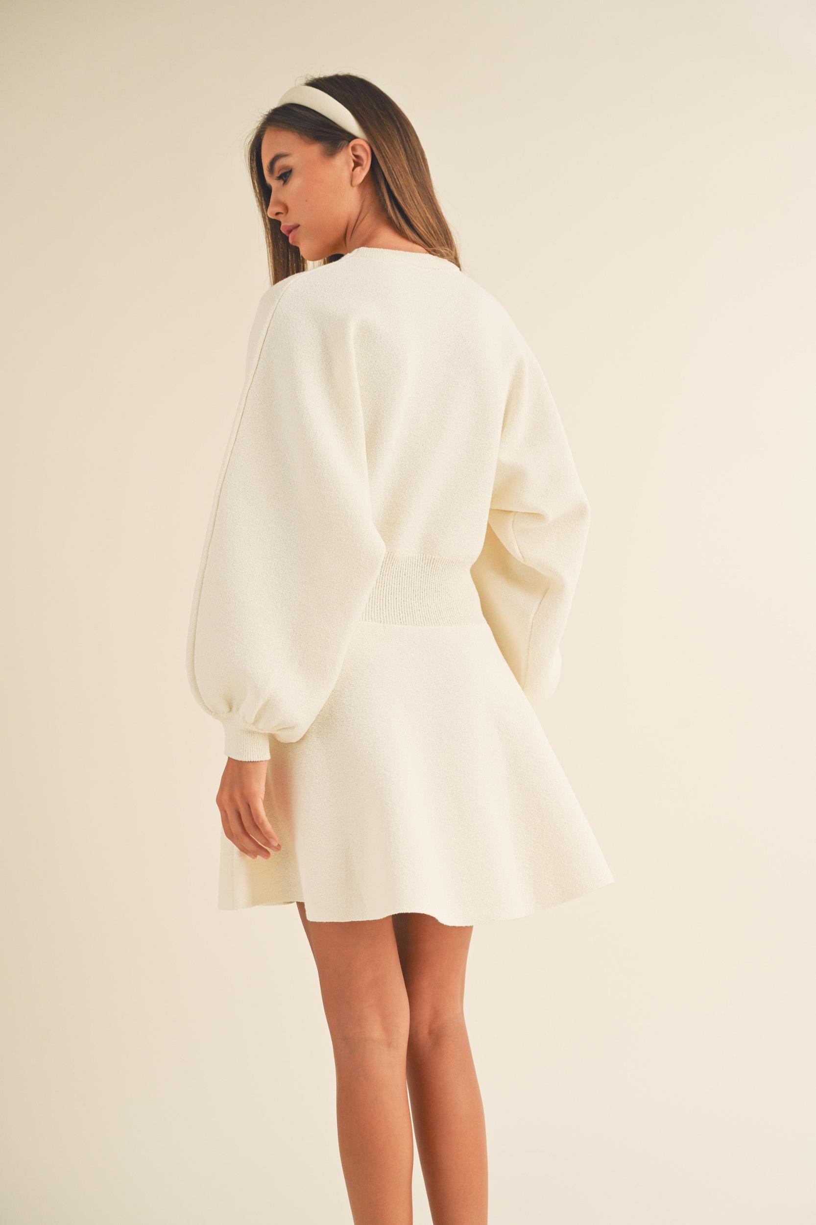 Balloon Sleeve Sweater Dress Product Image