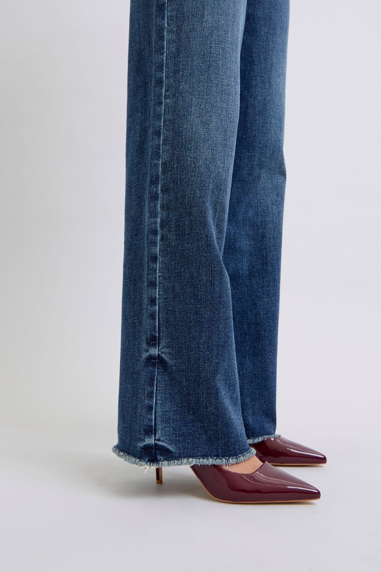 Judy Blue Raw Hem Mid Rise Jeans Product Image