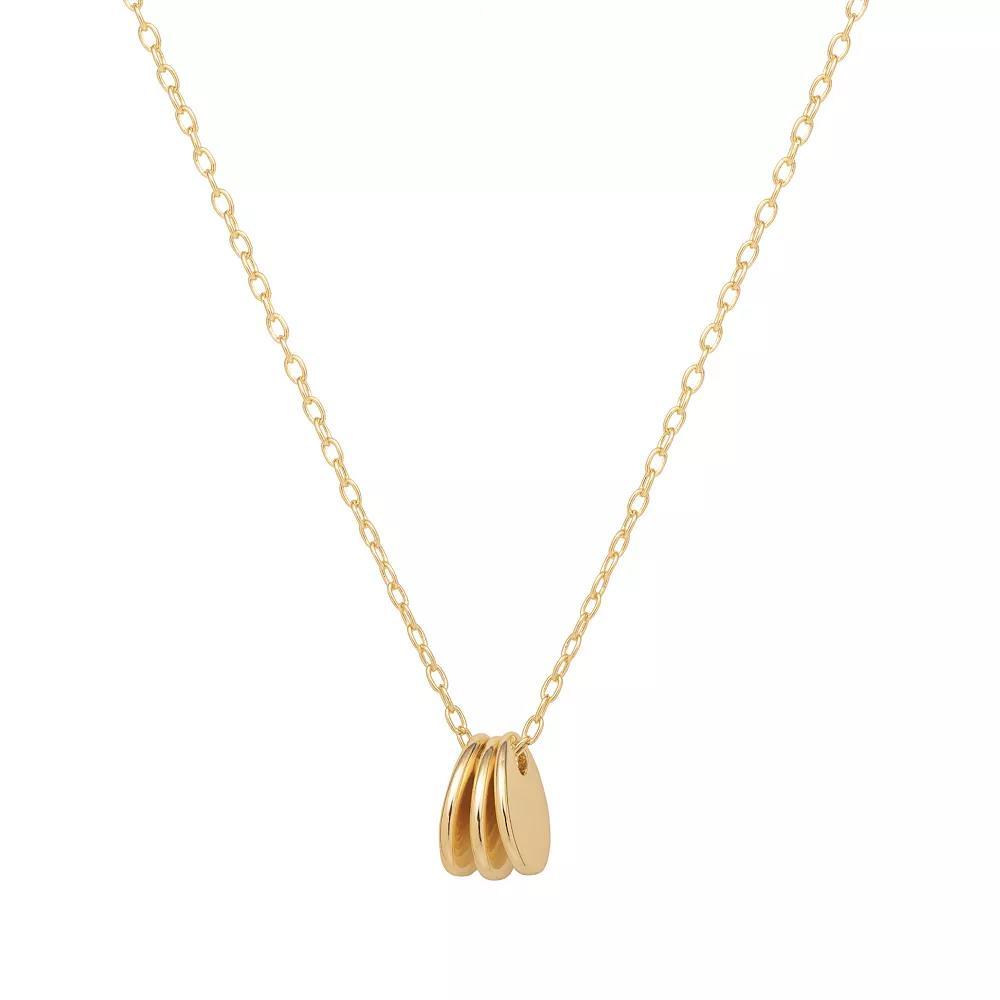 LC Lauren Conrad Gold Tone Triple Coin Pendant Necklace, Women's, None Product Image