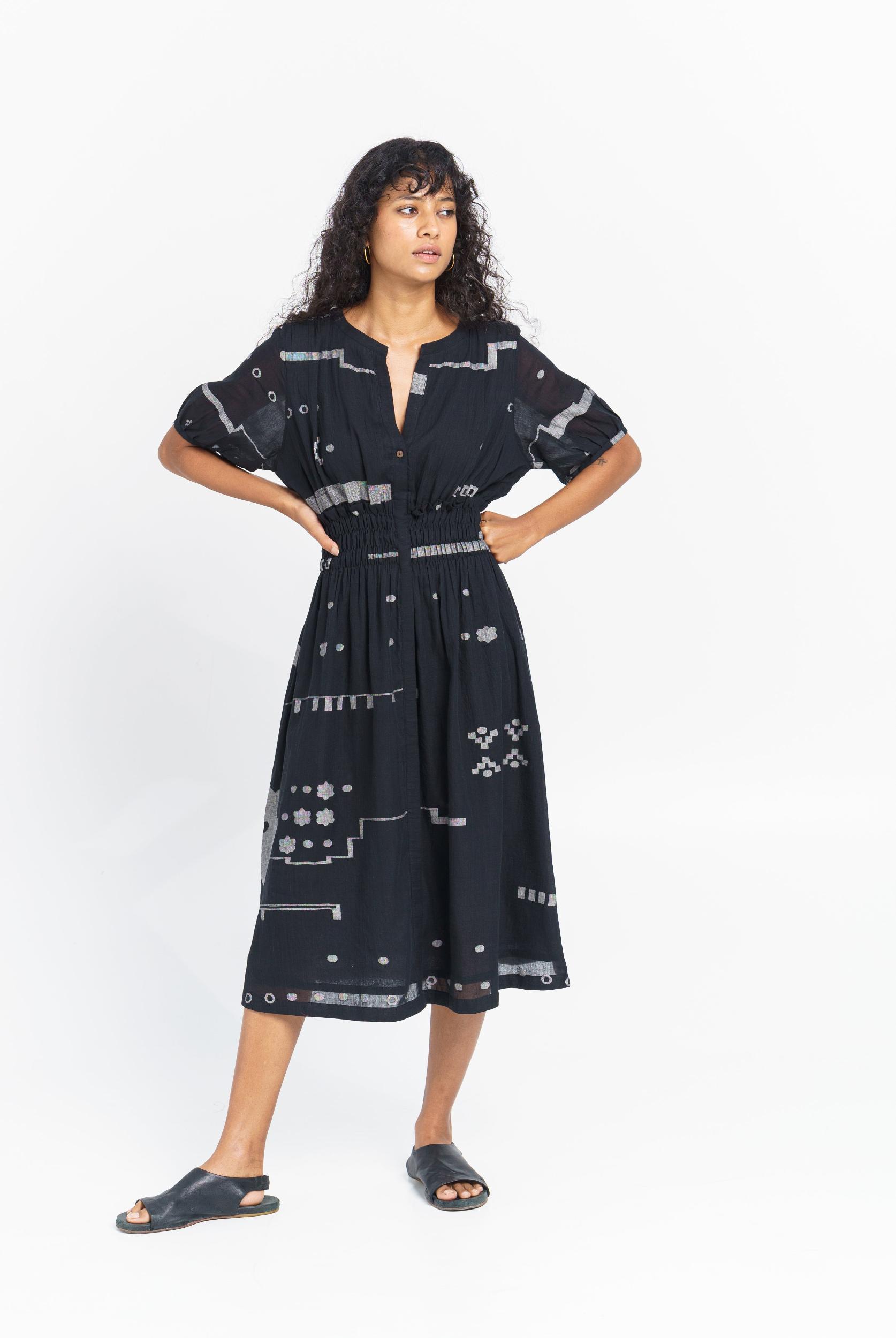 Elasticated waist midi dress Product Image