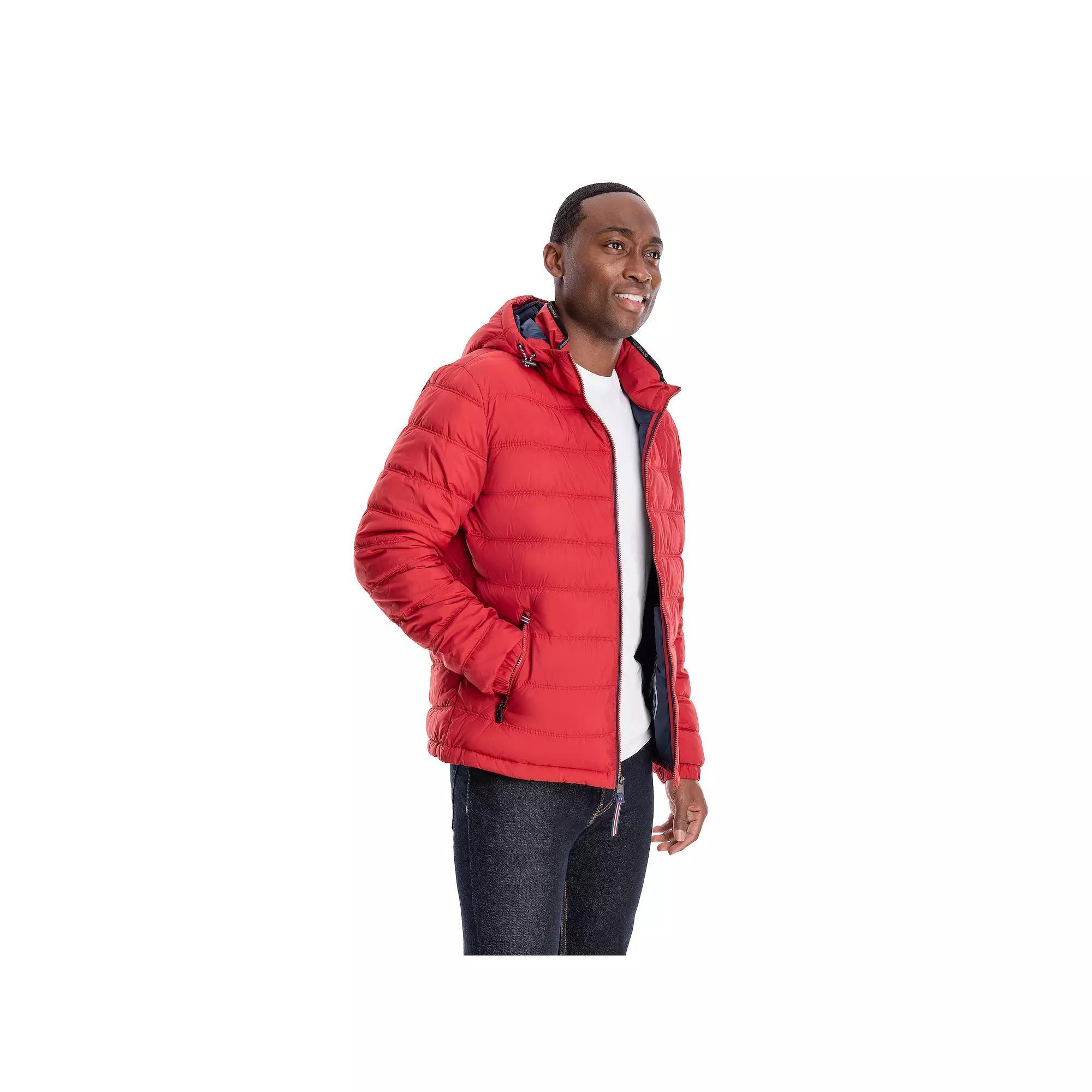 Mens London Fog Hooded Puffer Jacket Product Image