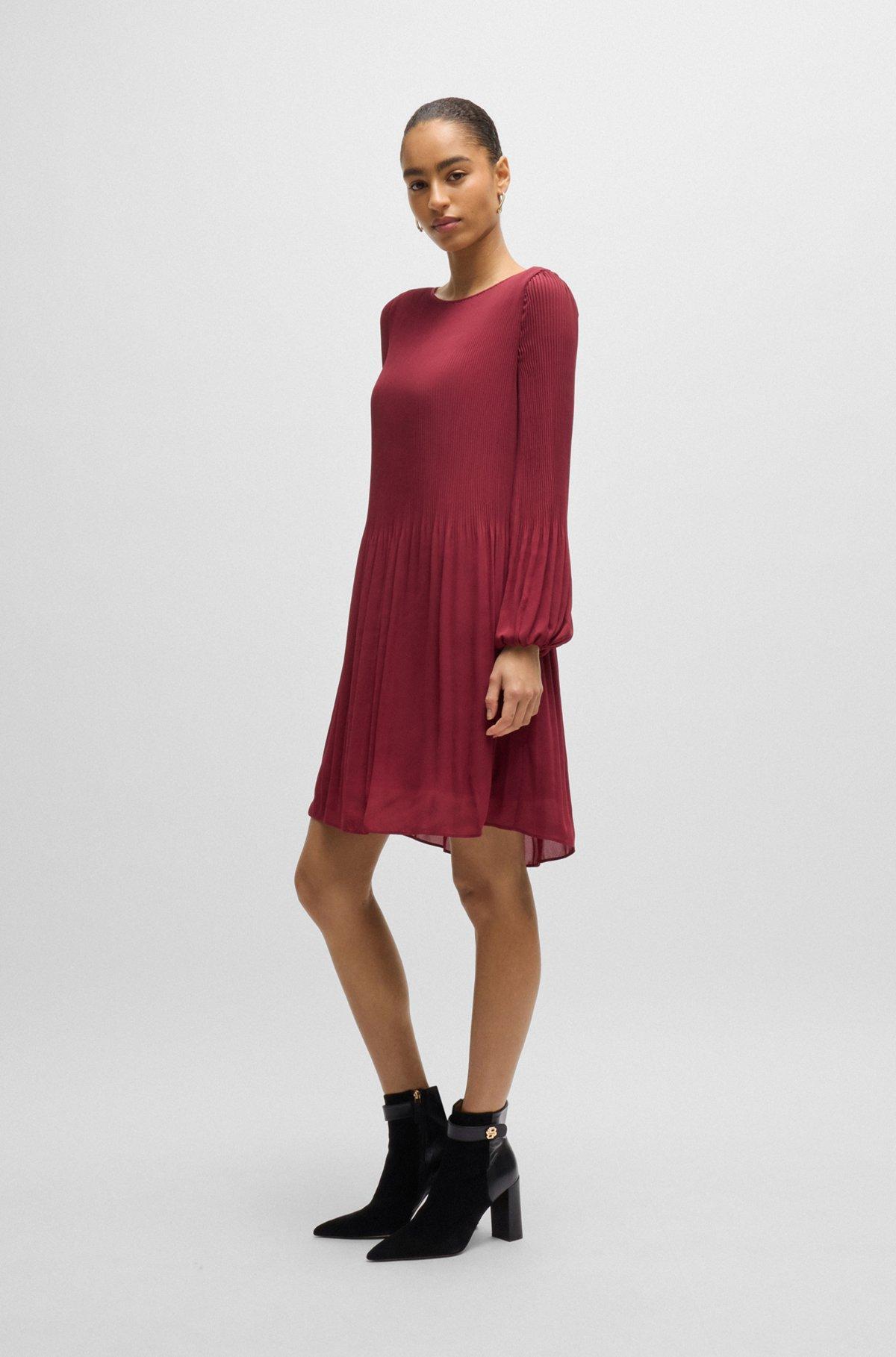 Block-heel ankle boots in suede and leather Product Image
