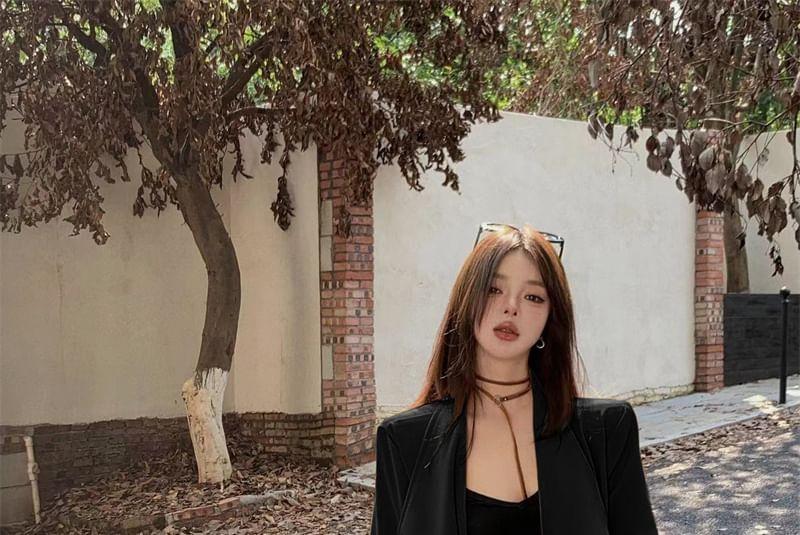Plain Tie Waist Midi Coat Product Image