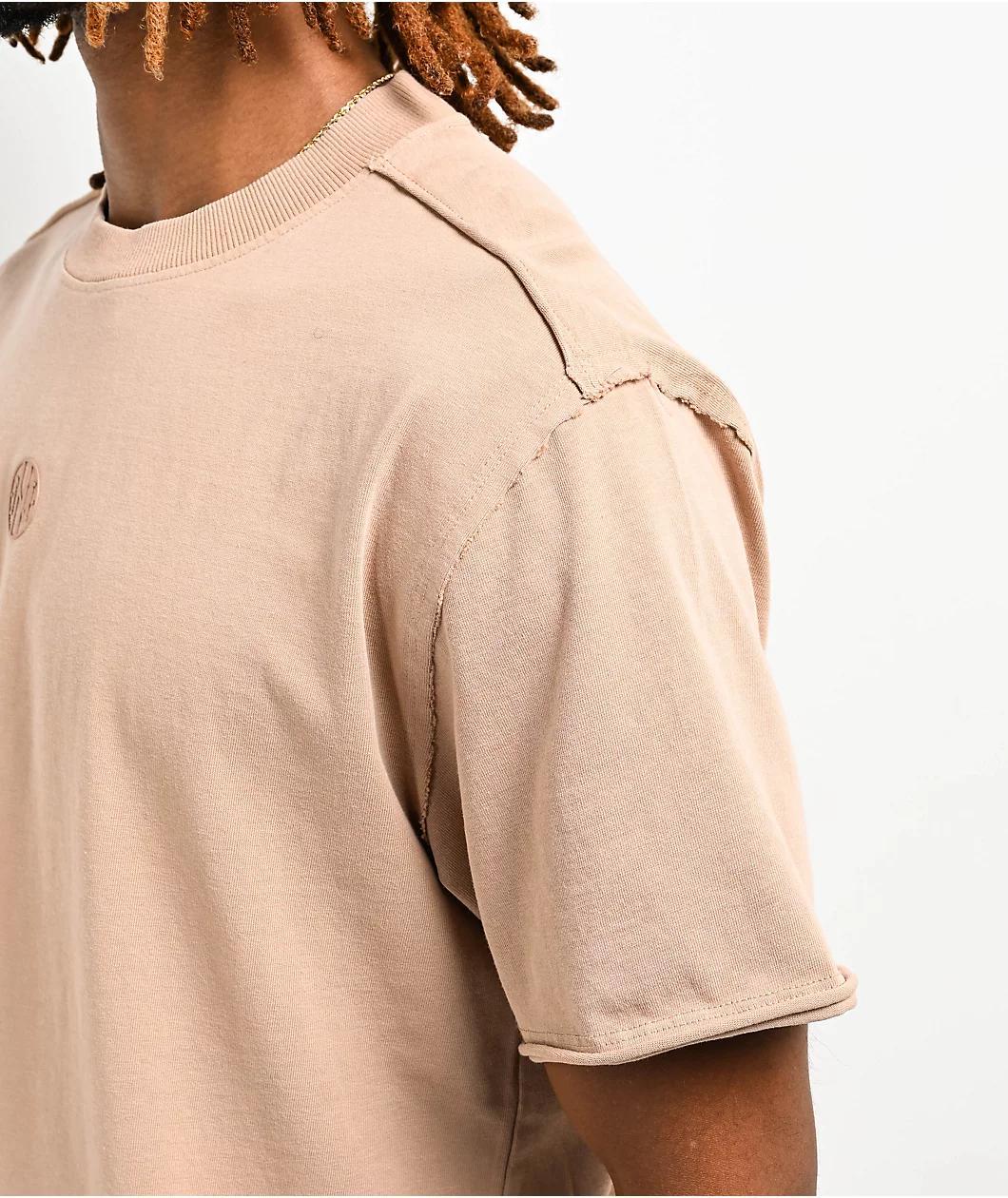 Ninth Hall Fundamentals Raw Brown Boxy T-Shirt Product Image