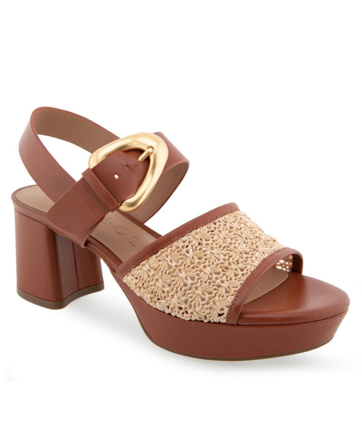 Aerosoles Chamber Women's Glossy Platform Sandals, Size: 8.5, Dusty Blue Patent Pu Product Image