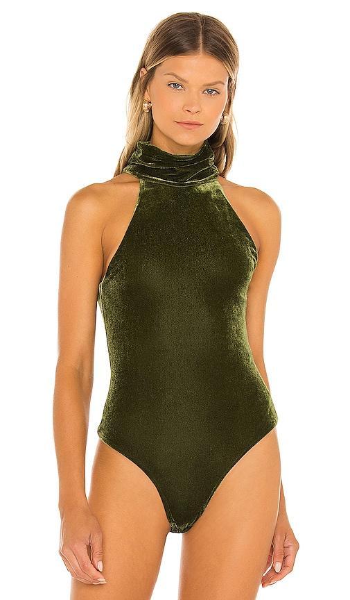 Lovers and Friends Ellen Bodysuit in Dark Green Product Image
