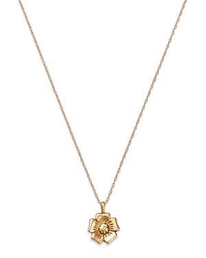 Moon & Meadow 14K Yellow Gold Flower Pendant Necklace, 18 Product Image