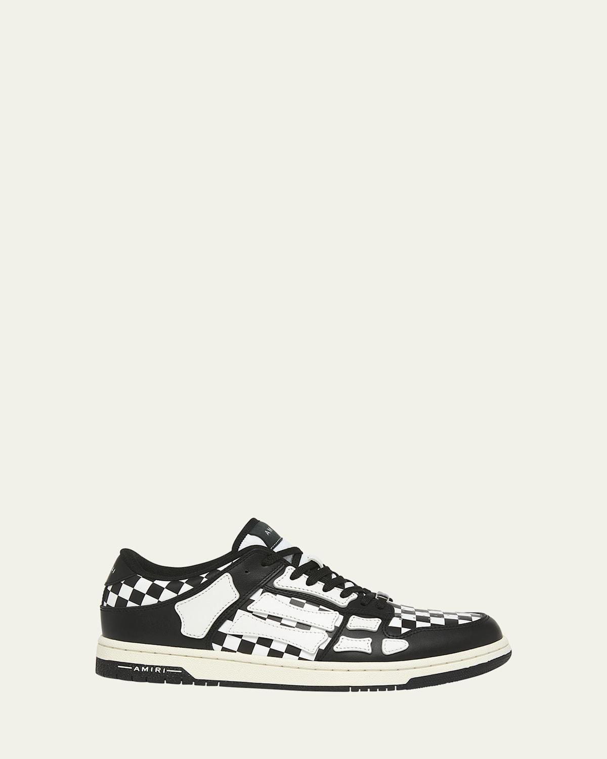 Mens Skel Checkered Low Top Sneakers Product Image