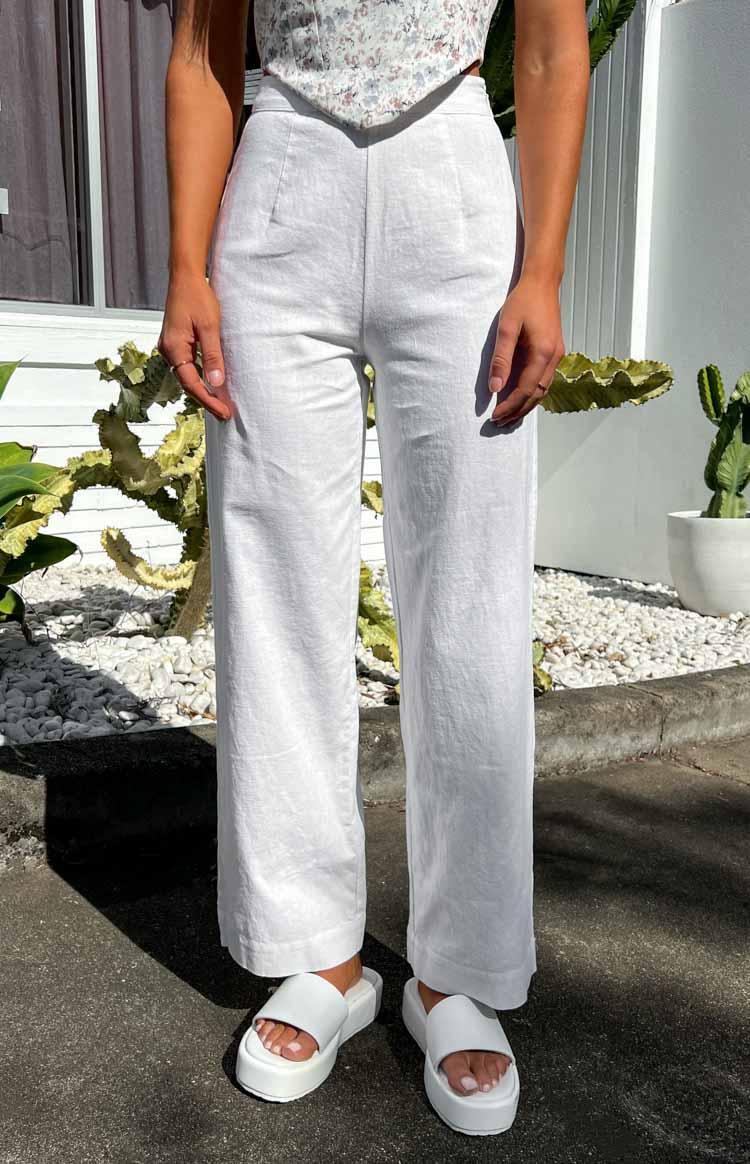 Julian Linen Pants White Product Image