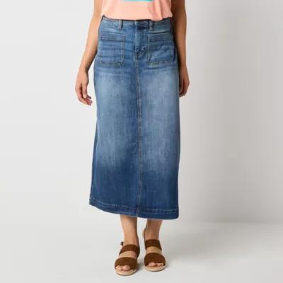St. John's Bay Womens Mid Rise Maxi Skirt - Plus Product Image