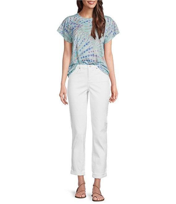 NYDJ Petite Size Margot High Rise Slim Straight Girlfriend Jeans Product Image