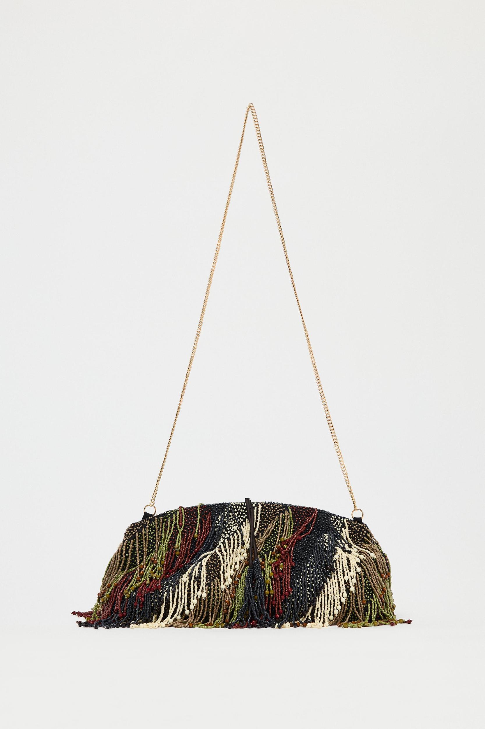 SEQUINED FRINGE CLUTCH Product Image