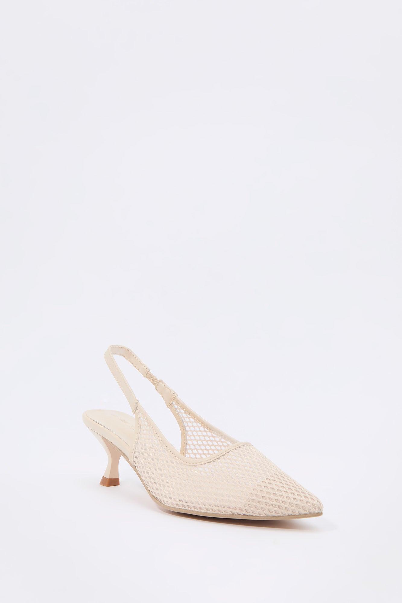Mesh Slingback Kitten Heel Female Product Image