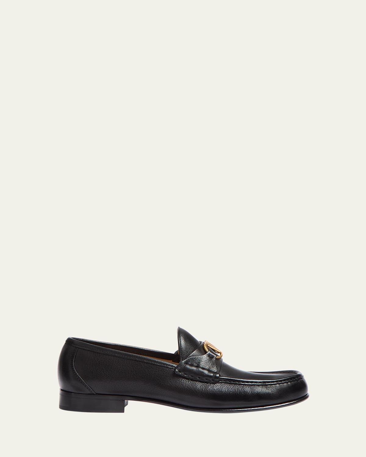 Mens VLogo Signature Leather Penny Loafers Product Image