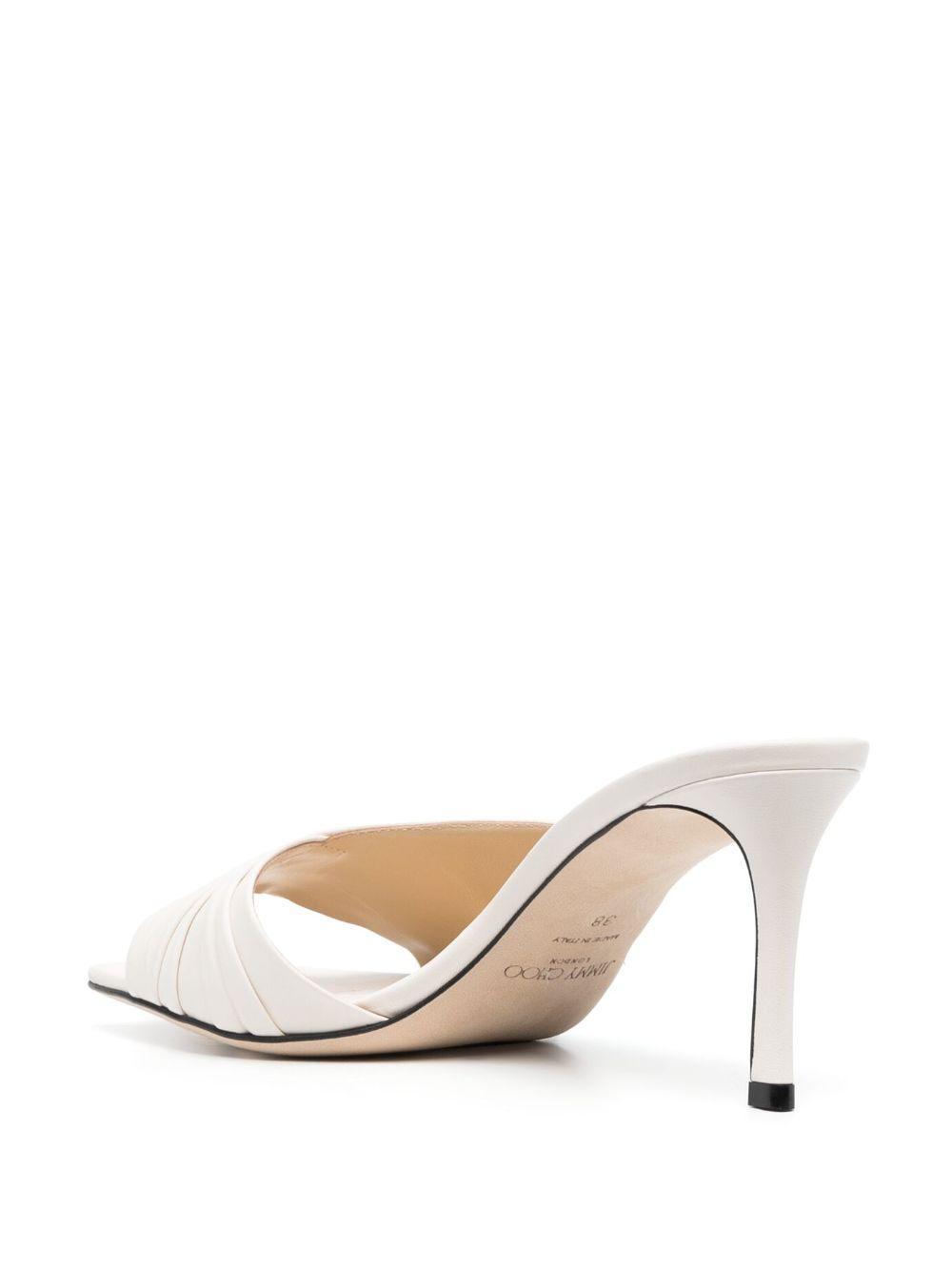 80mm heeled leather sandals Product Image