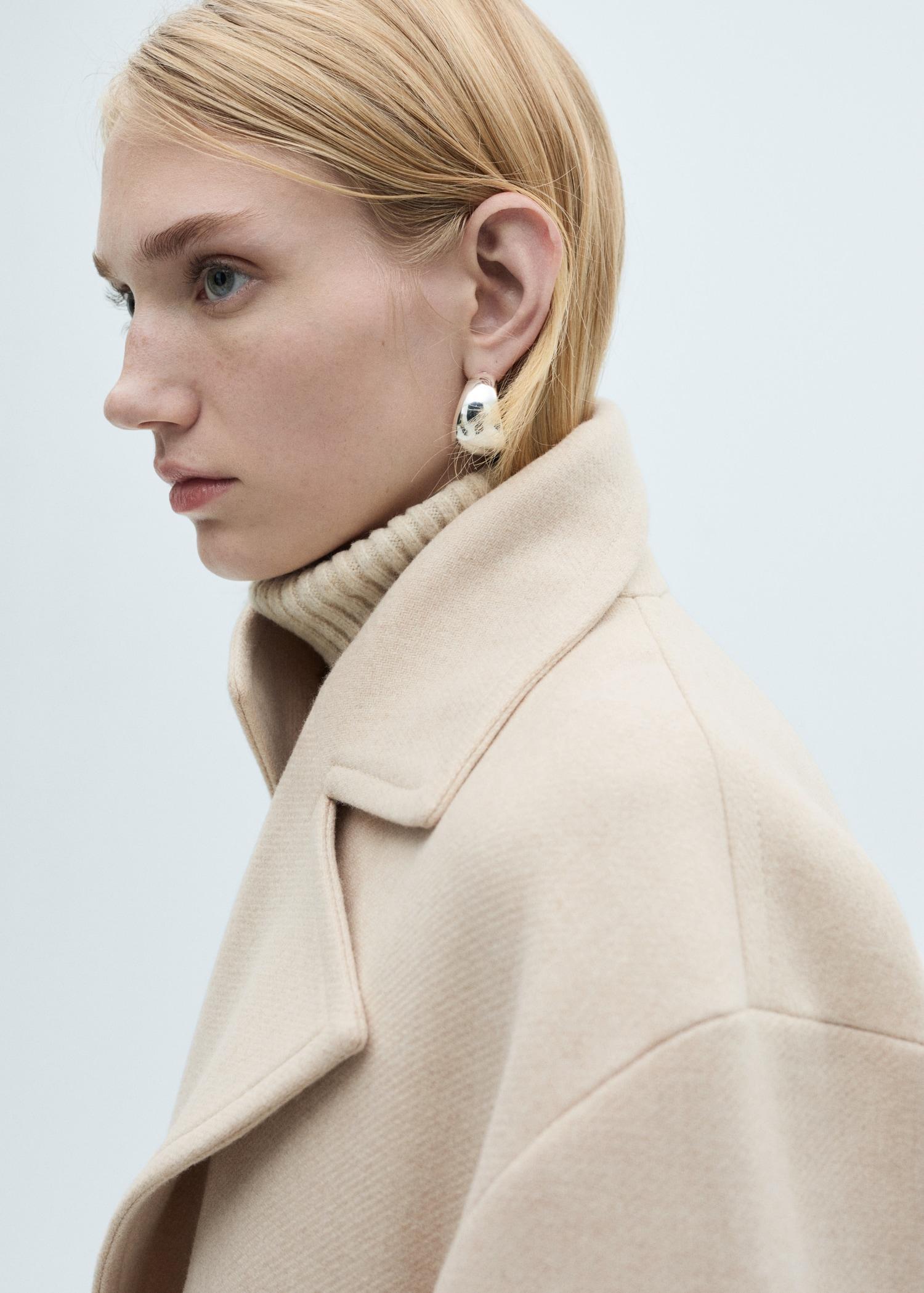 Maxi lapel Manteco wool coat - Women | MANGO USA Product Image