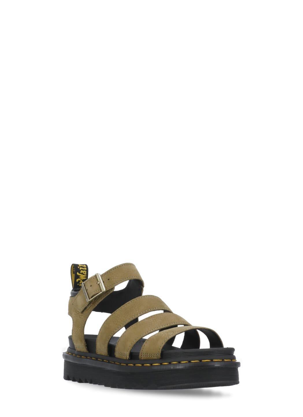 DR. MARTENS' Dr. Martens Blaire Nabuk Strap Sandals In Green Product Image