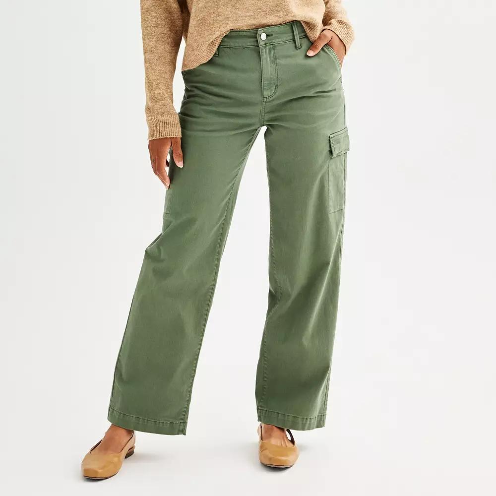 Petite Sonoma Goods For Life® Cargo Utility Pants, Women's, Size: 8 Petite, Manolo Green Product Image