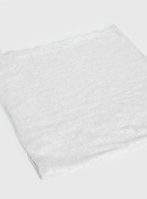Nellie Hair Scarf White Lace Product Image