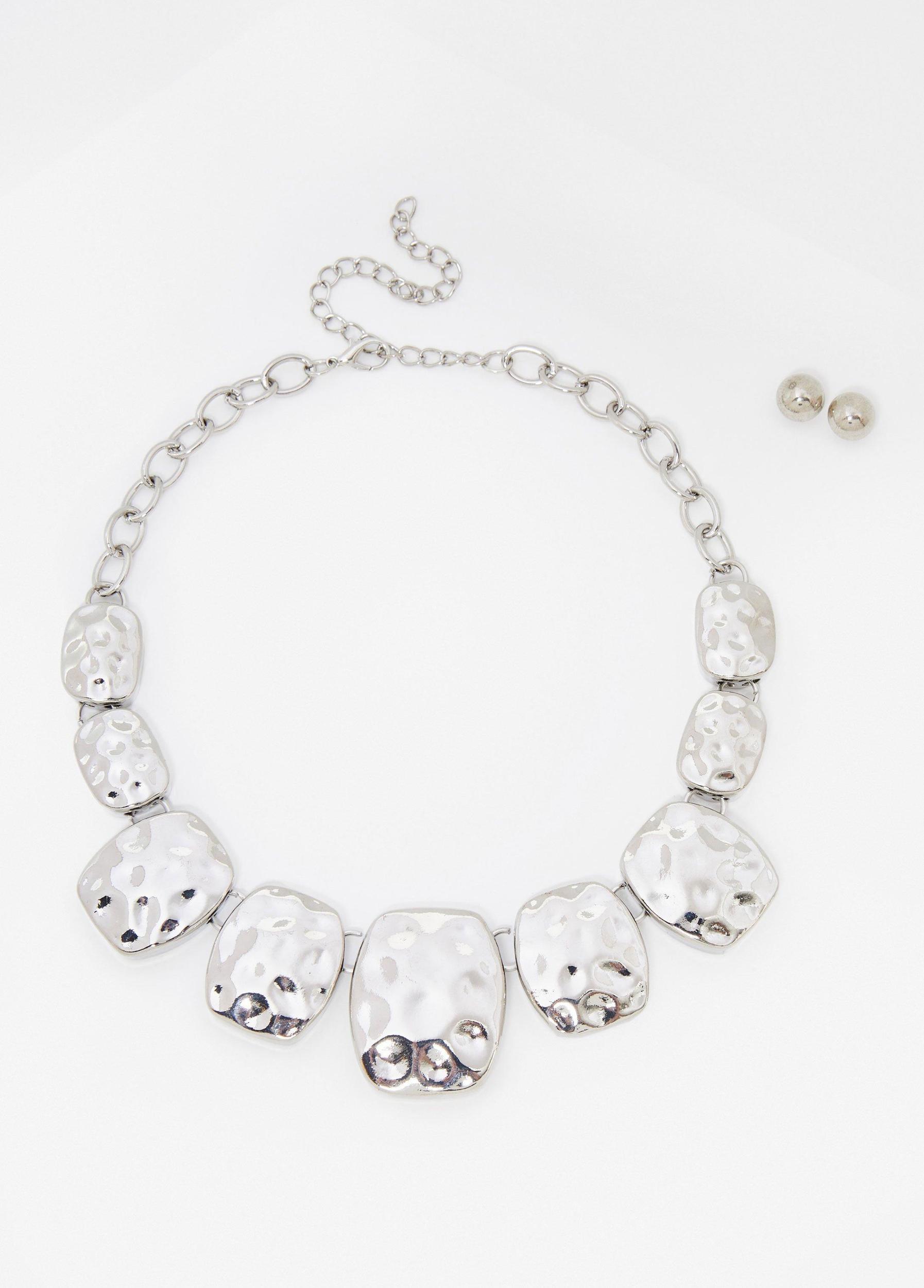 Hammered Tone Necklace Set Product Image