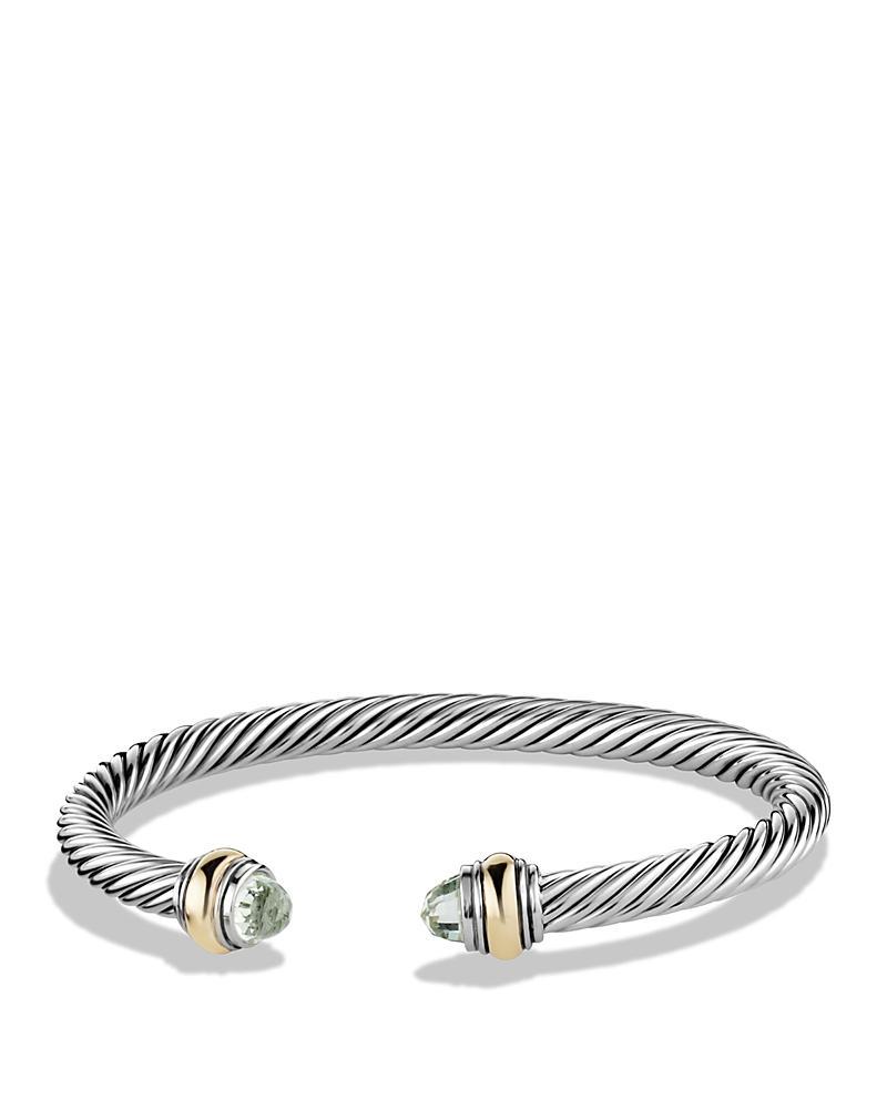 David Yurman Cable Classics Bracelet with Blue Topaz and Gold Product Image