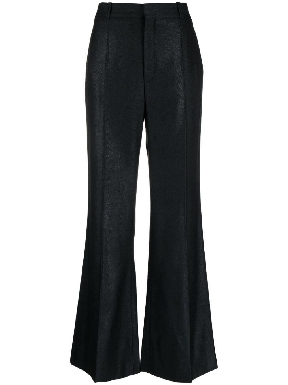 Tailored Flared Trousers In Black Product Image