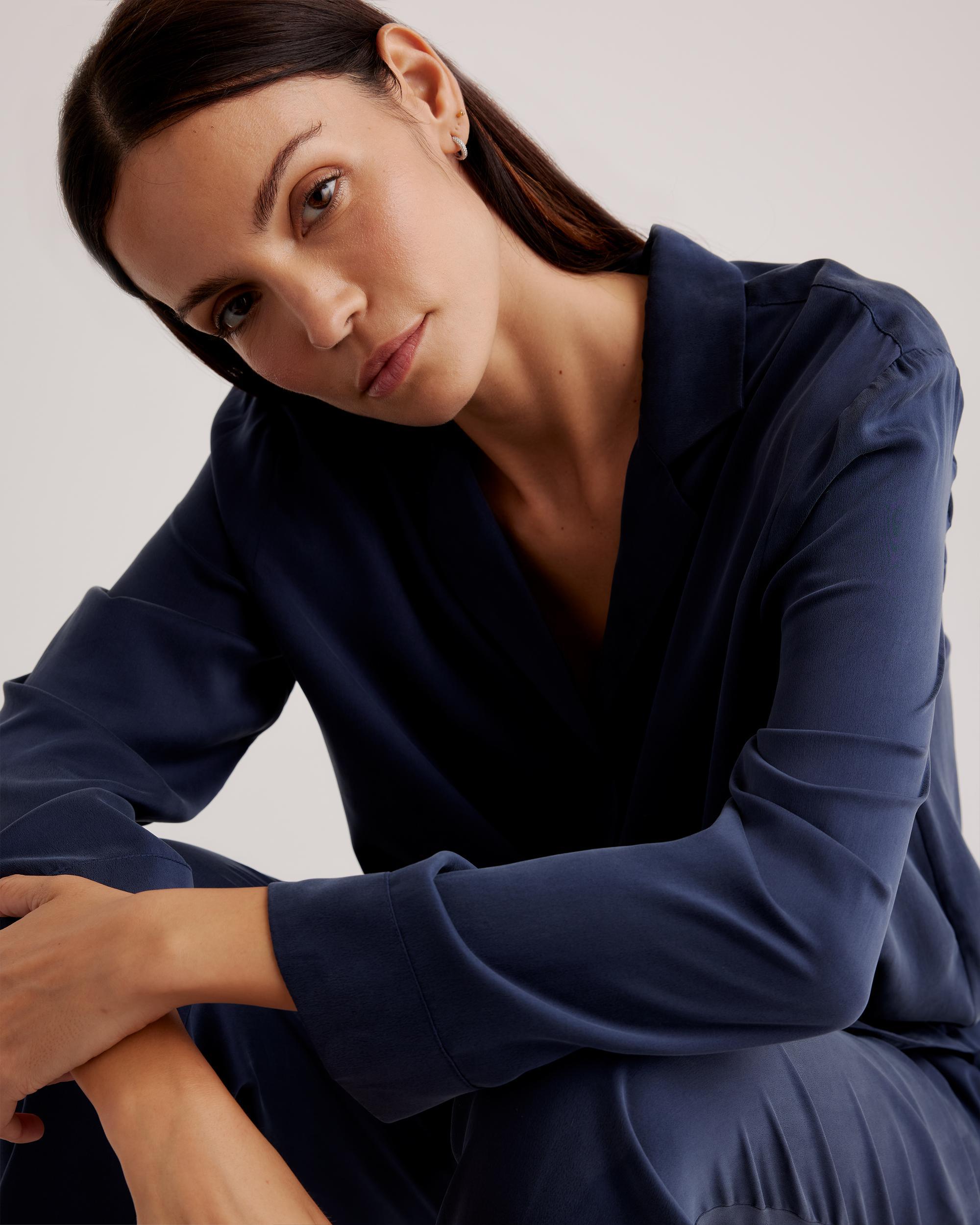 Quince | Women's Pajama Long Sleeve Top Mulberry Silk Product Image