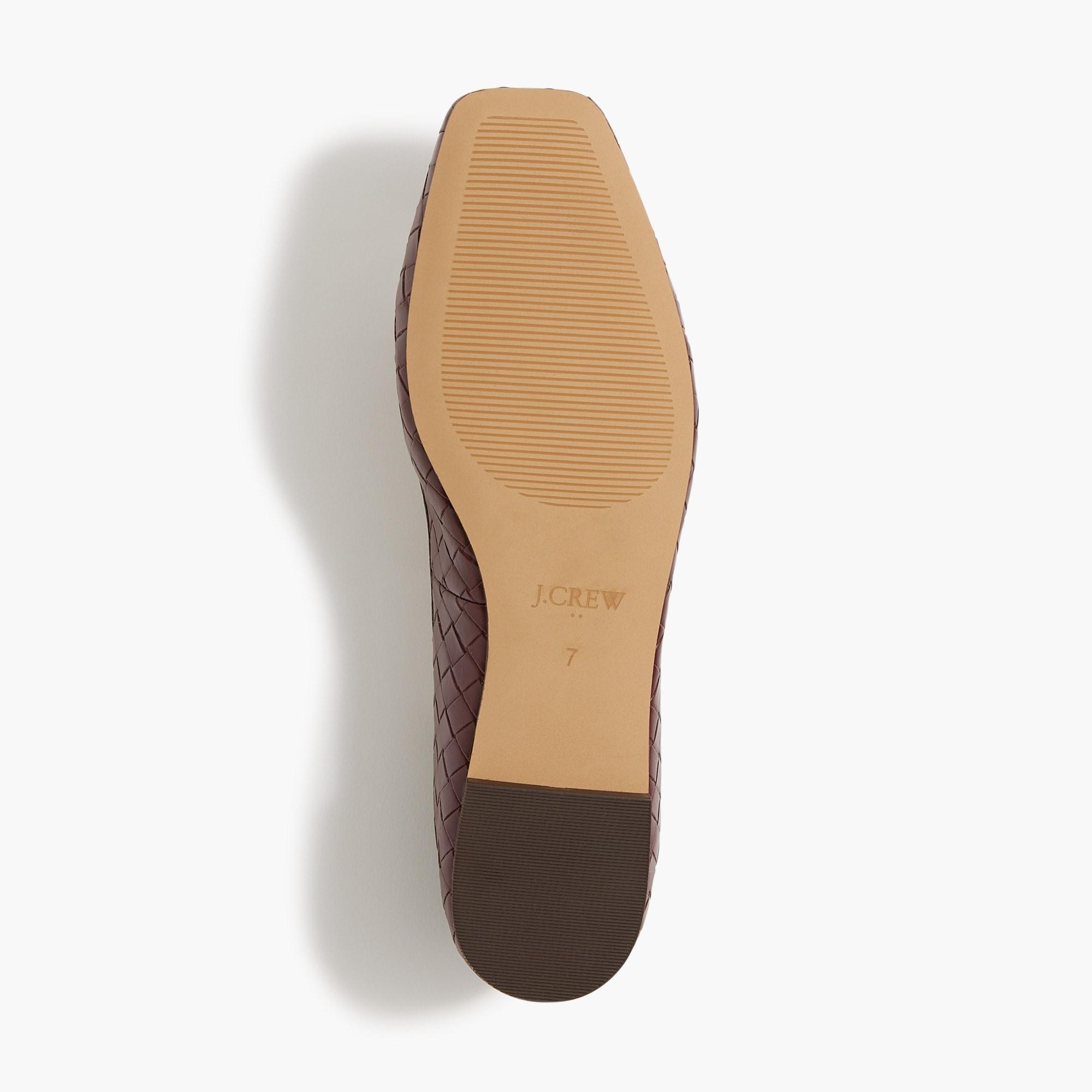 Woven square-toe ballet flats Product Image