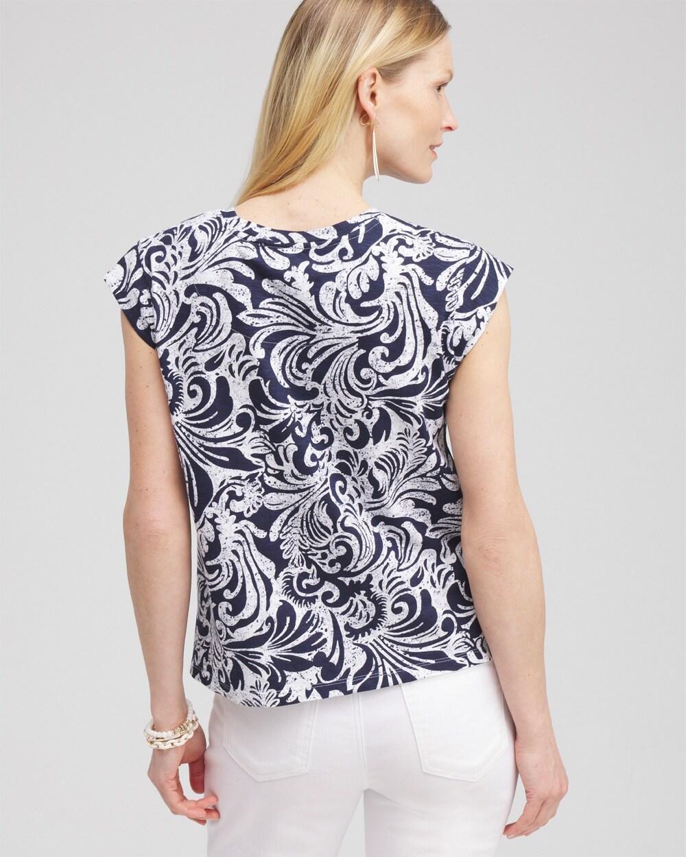 Paisley Cap Sleeve Tee Product Image