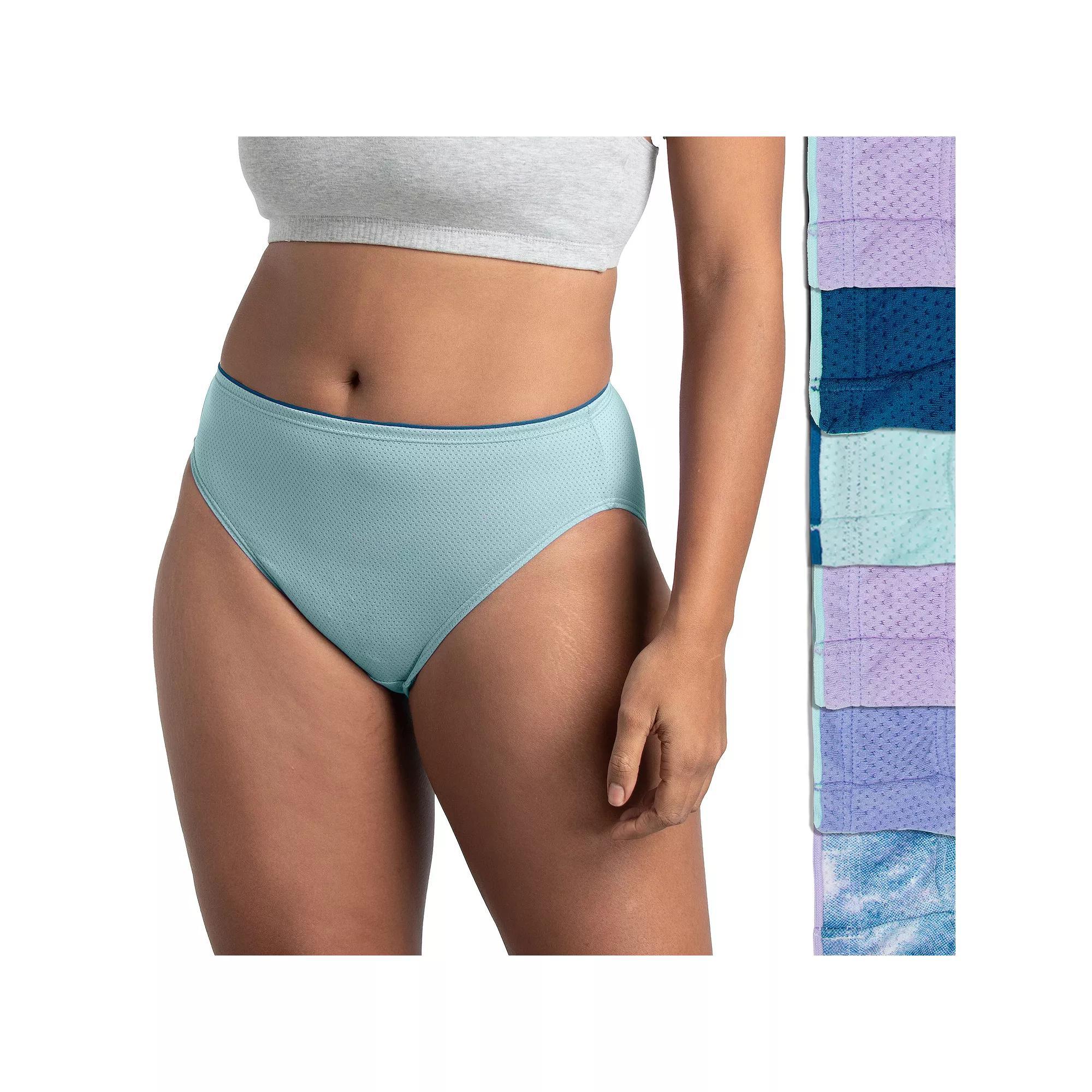 Women's Fruit of the Loom® Breathable Micro-Mesh High Waisted Panty 6-Pack Set 6DBMHCK, Cashmere Product Image