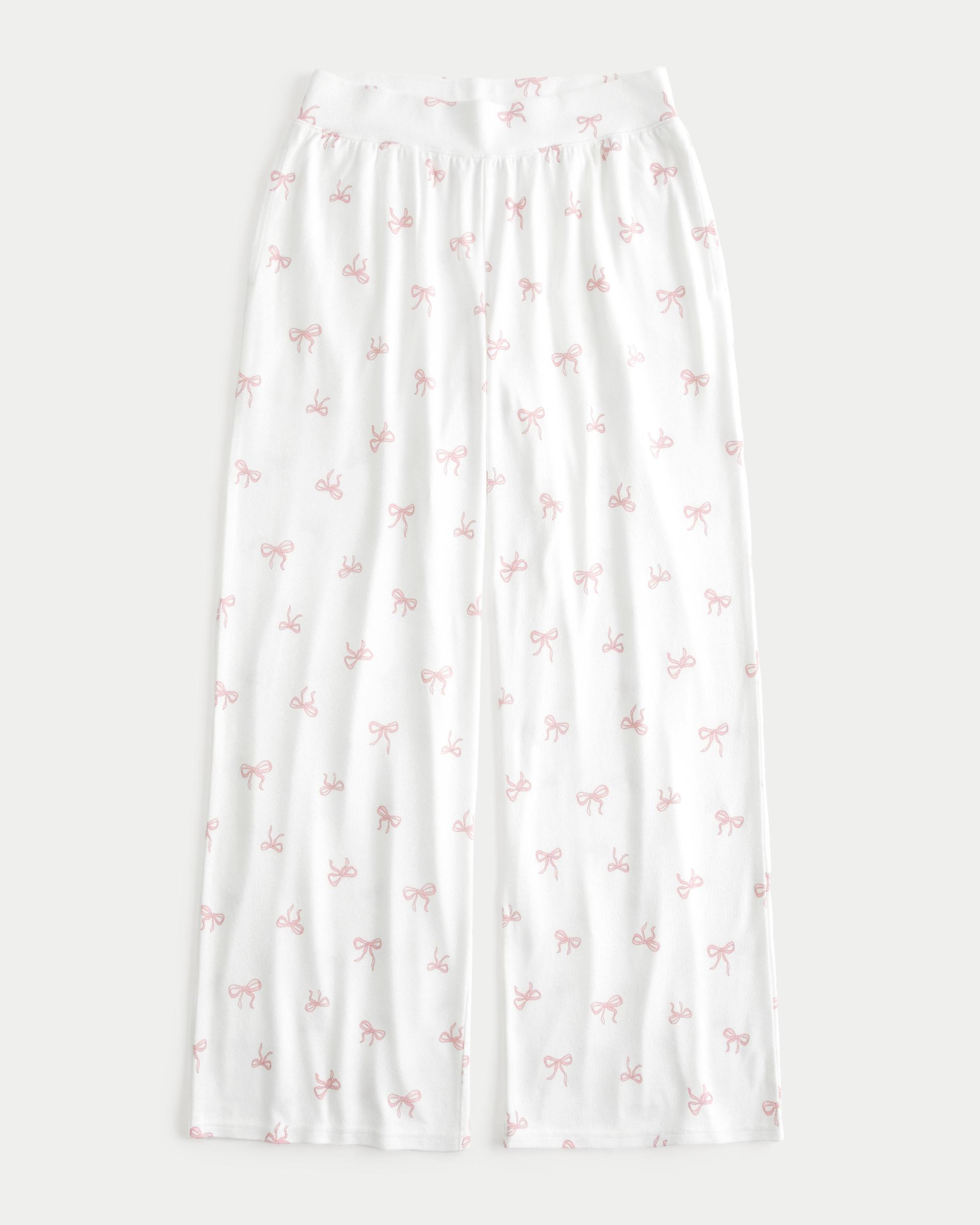 Cozy Wide-Leg Pajama Pants Product Image