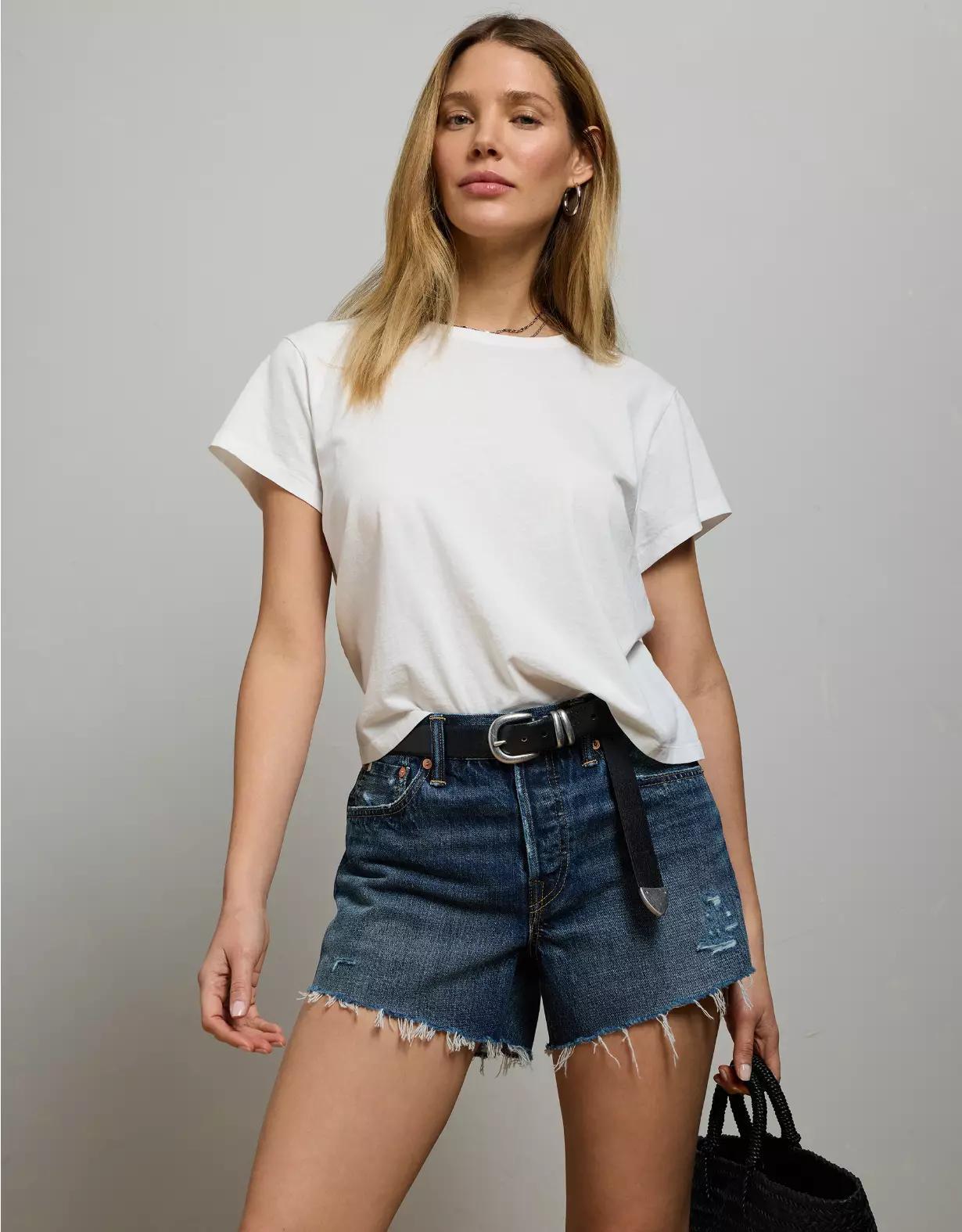 AE77 Premium Classic Denim Short Product Image
