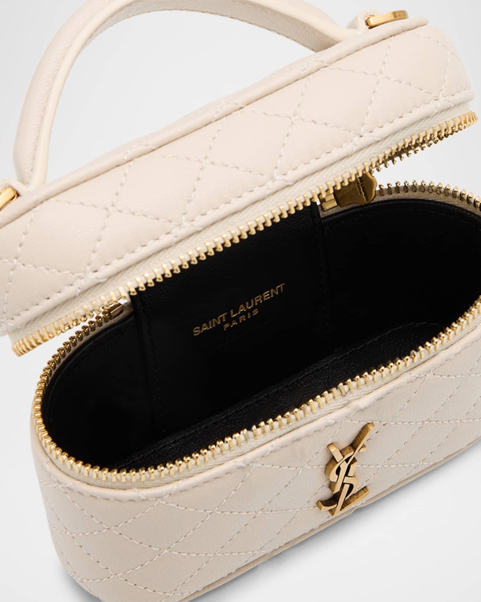 Micro Vanity Top-Handle Bag in Quilted Leather  Product Image