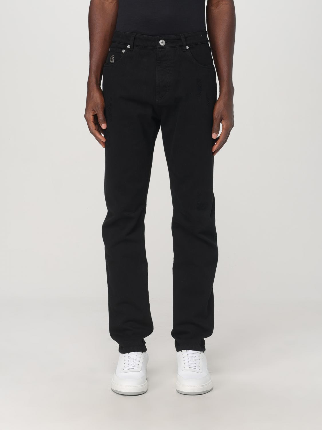 BRUNELLO CUCINELLI Man Jeans Black Size 40 Cotton In Schwarz 1 Product Image