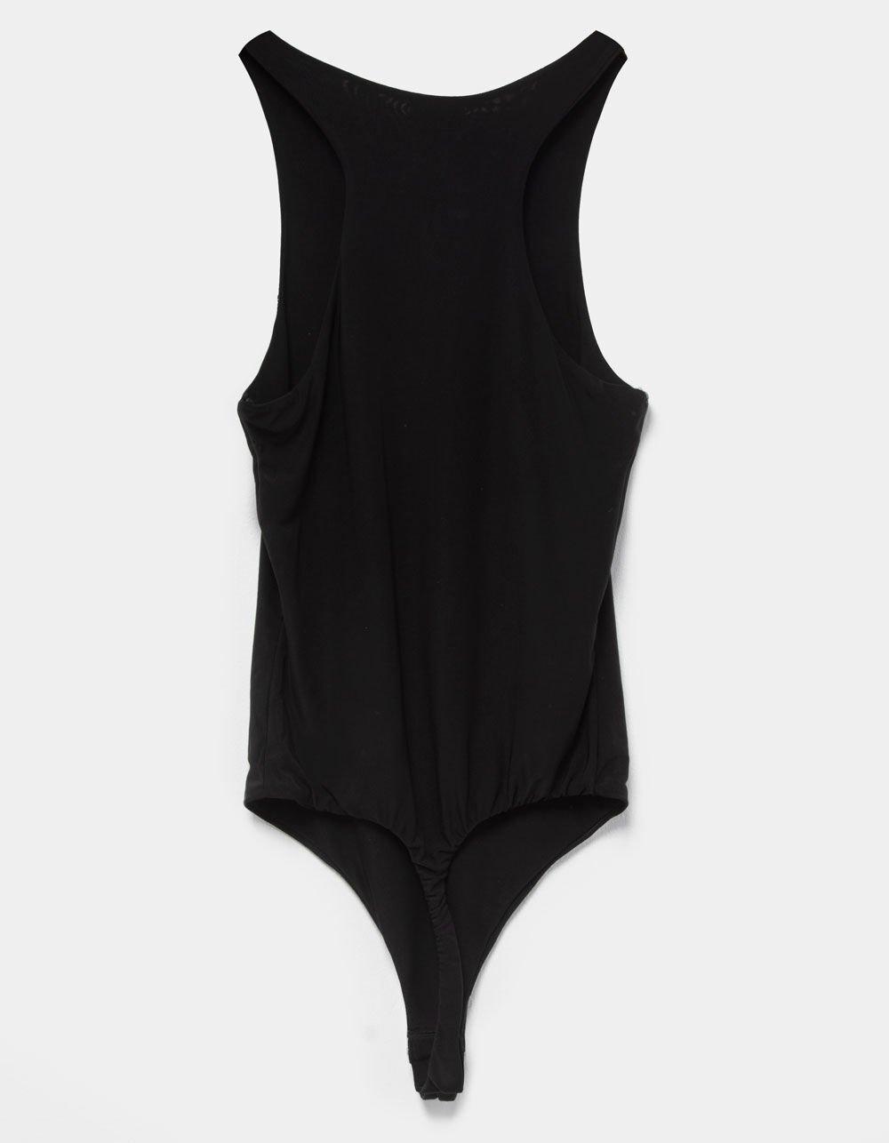 WEST OF MELROSE High Neck Womens Bodysuit - BLACK Product Image