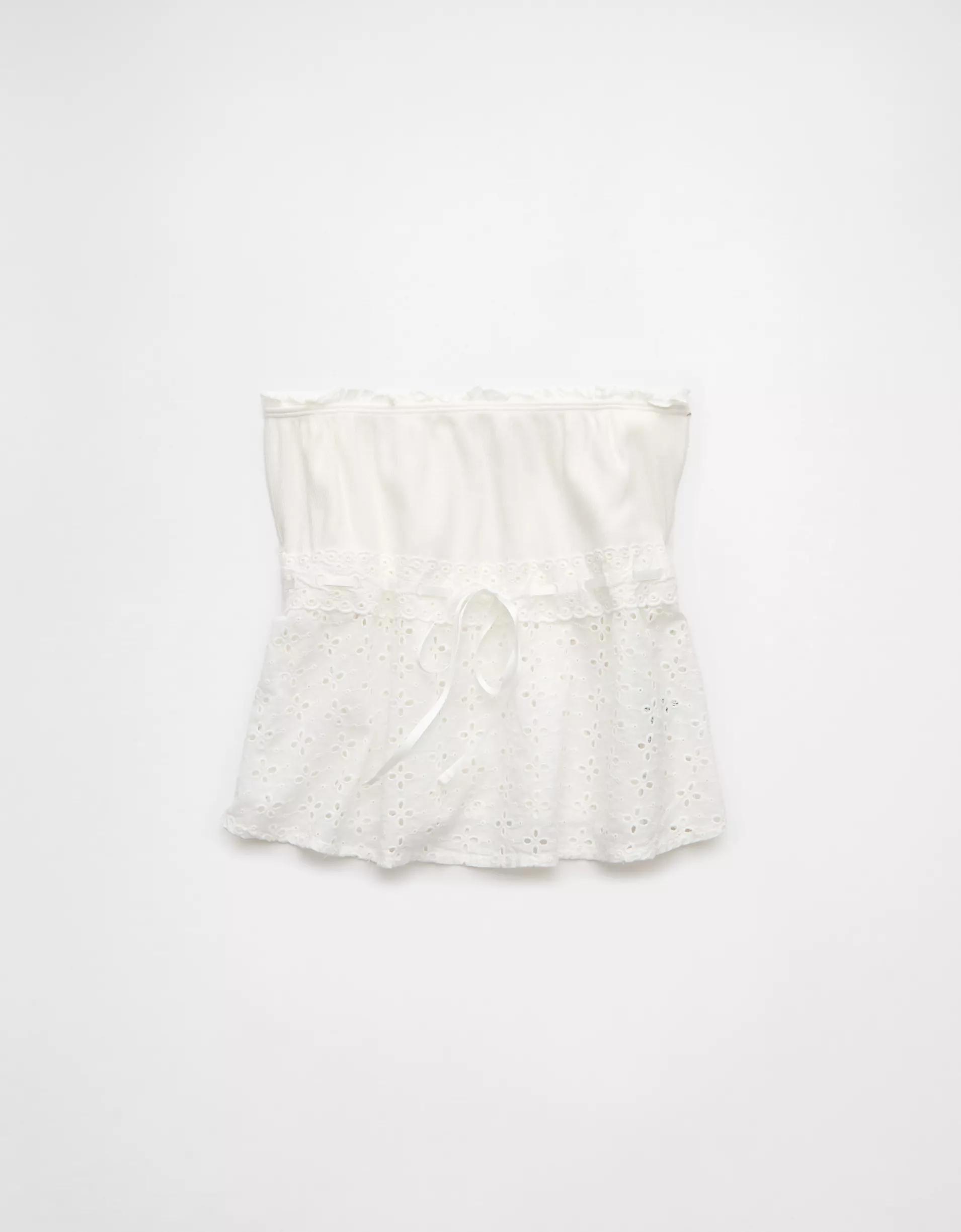 AE Eyelet Babydoll Tube Top Product Image