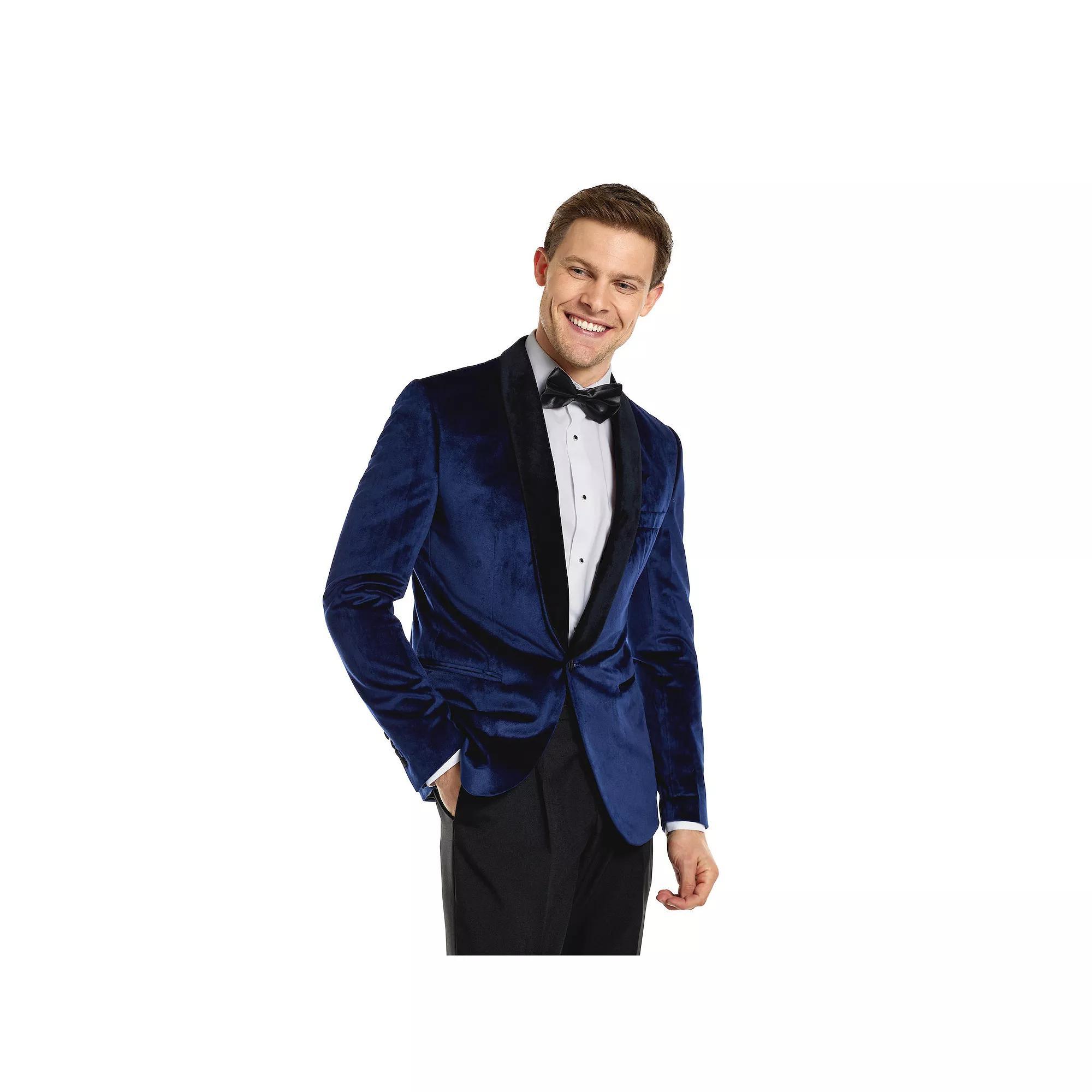 Men's OppoSuits Deluxe Novelty Modern-Fit Dinner Jacket Christmas Blazer, Size: 46 - Regular, Deep Blue Dinner Product Image