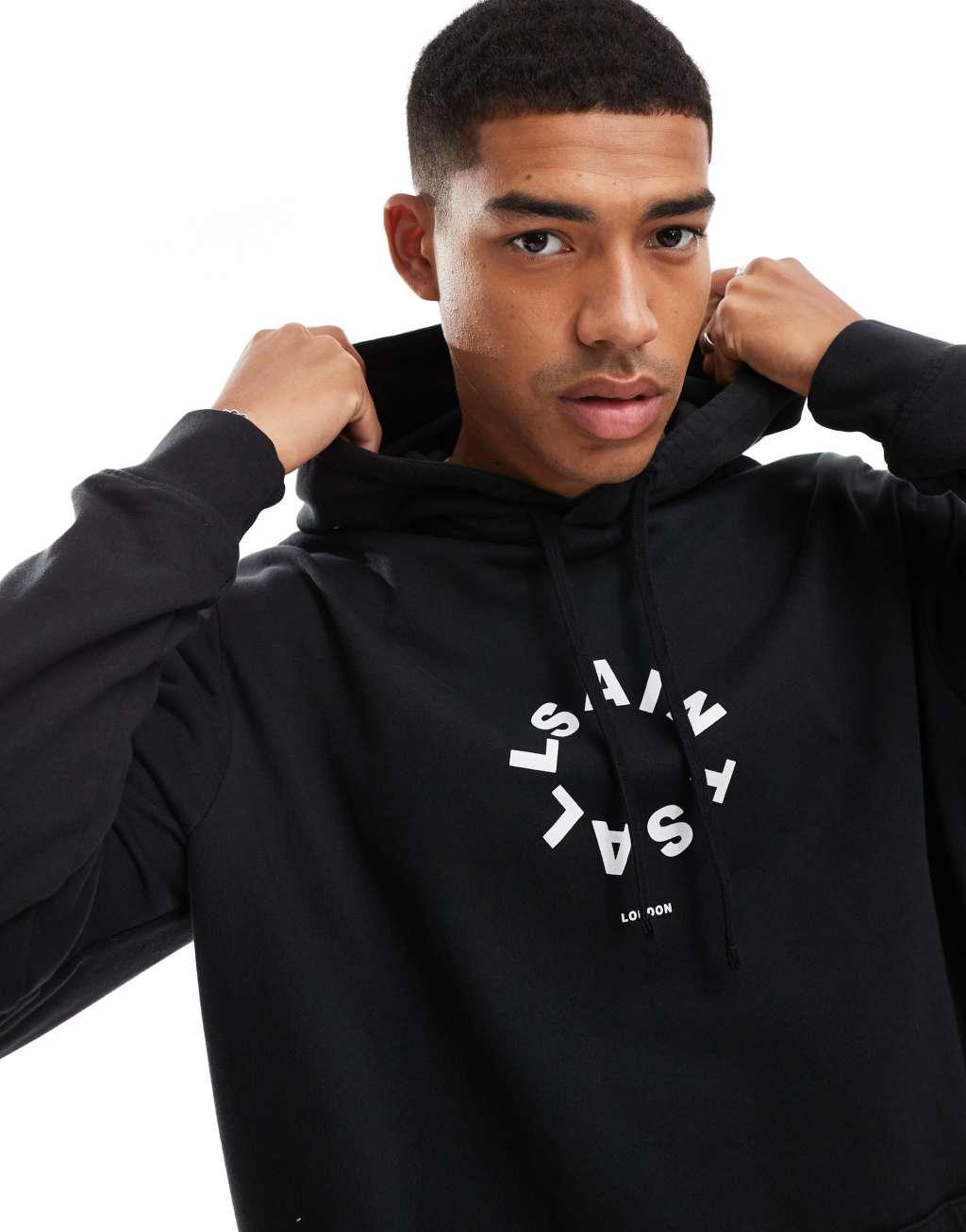 AllSaints Tierra Oth hoodie in black Product Image