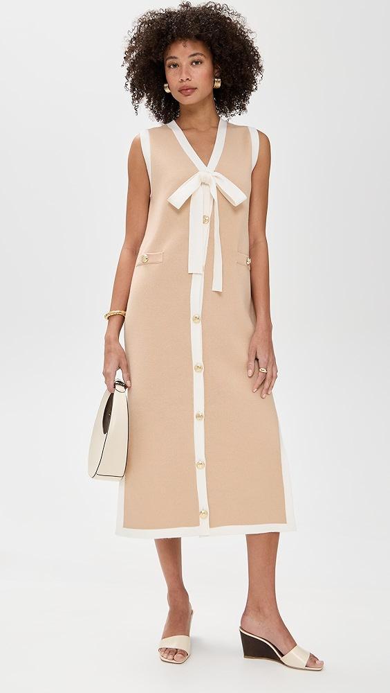 English Factory Knit Midi Dress With Ribbon Tie | Shopbop Product Image
