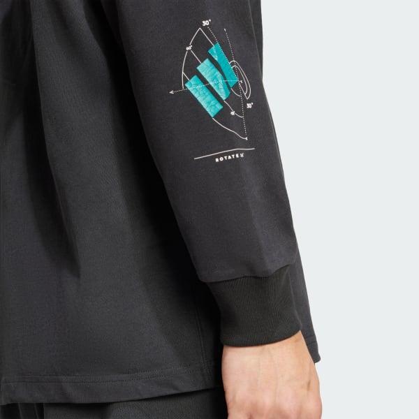 adidas Equipment Long Sleeve Graphic Tee Cloud White 2XL Mens Product Image