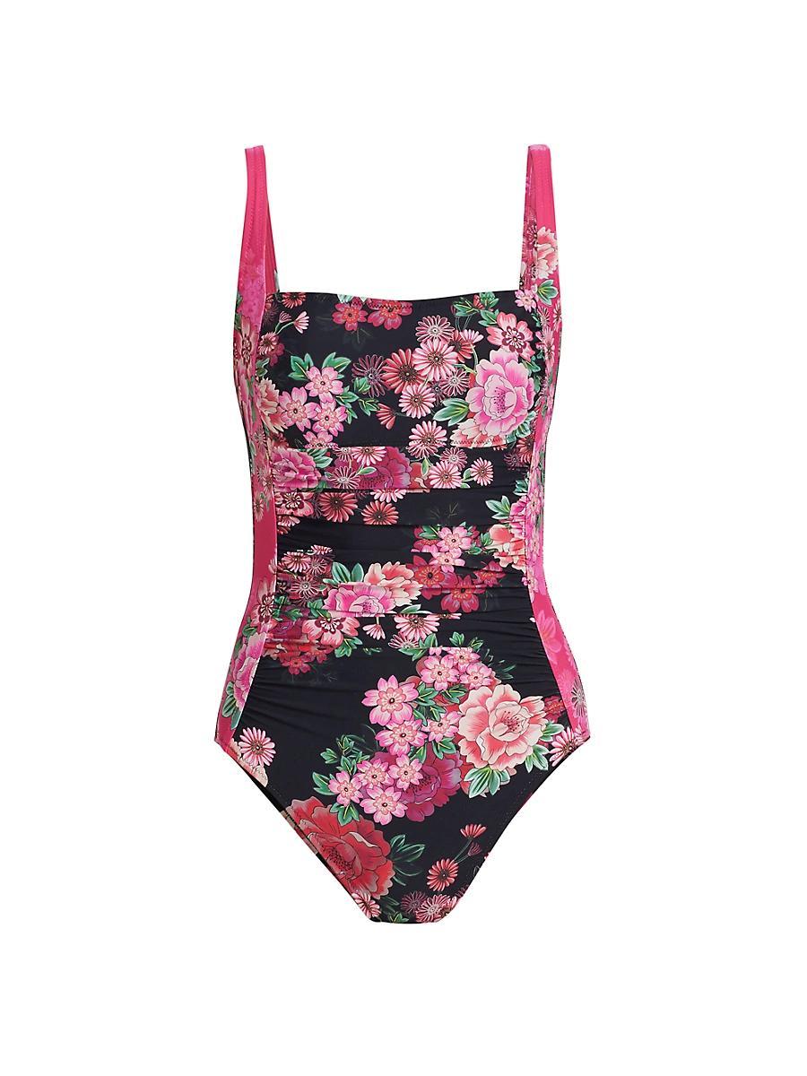 Womens Plus Blum Ruched One-Piece Swimsuit Product Image