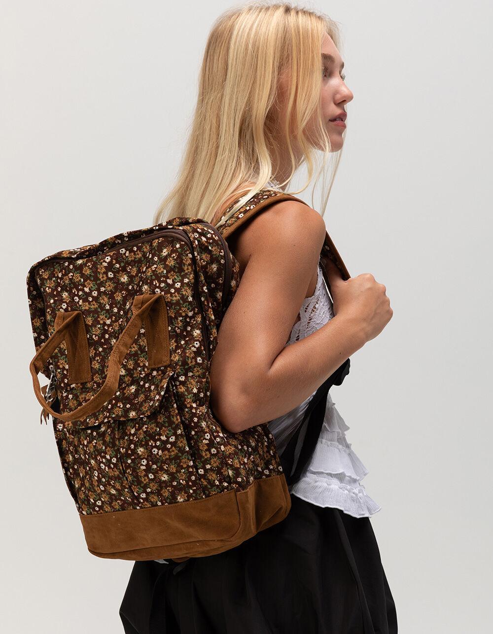 RSQ Margo Cord Backpack - BROWN Product Image