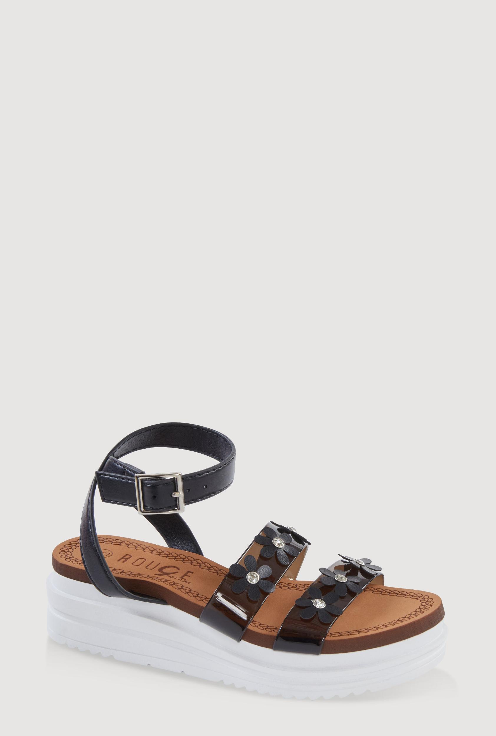 Womens Girls Flower Band Platform Sandals Product Image