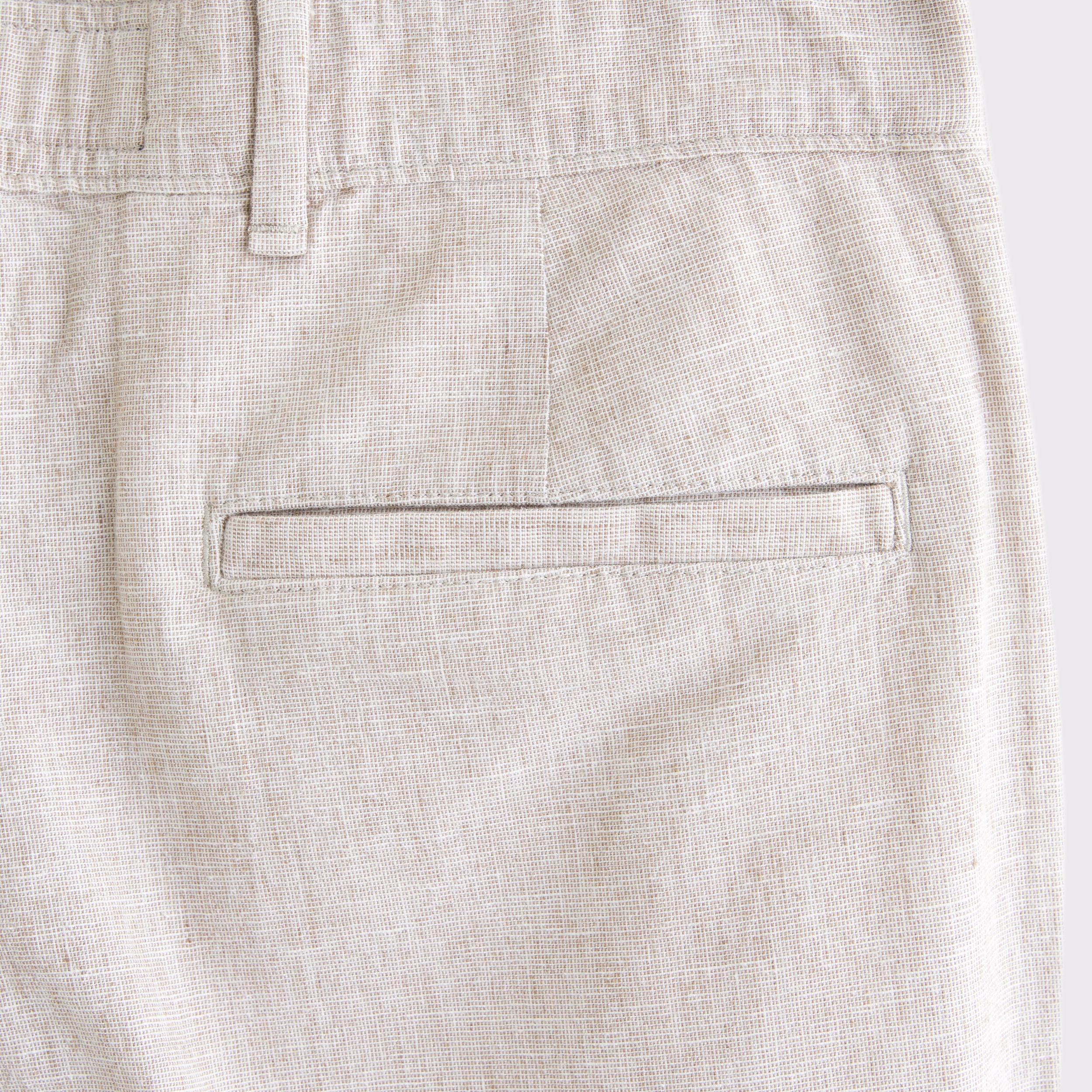 Straight Linen-Blend Fixed Waist Pant Product Image