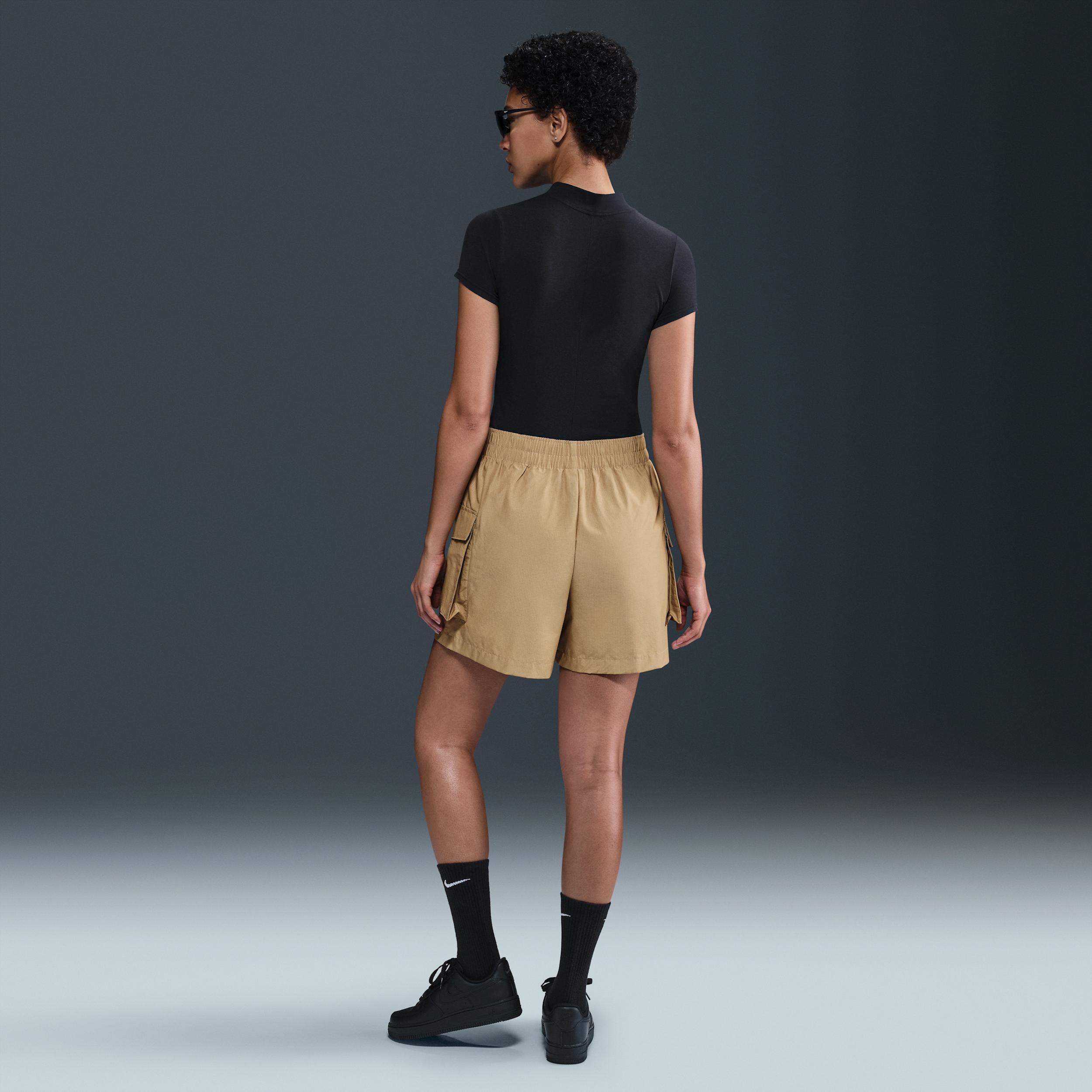 Women's Nike Sportswear Essential Woven High-Waisted 5" Cargo Shorts Product Image
