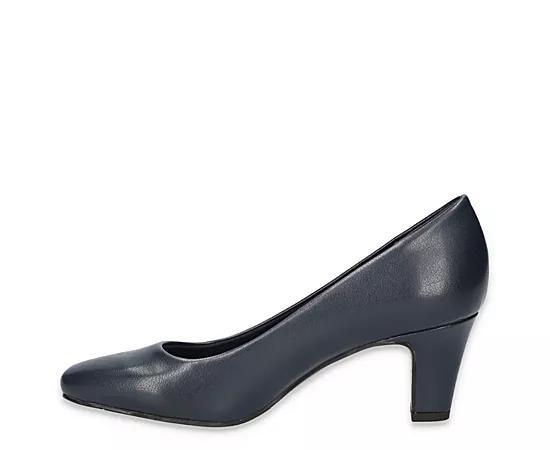 Easy Street Poet Women's Square Toe Pumps, Size: 10 Wide, Blue Product Image