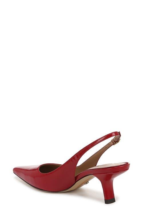 SAM EDELMAN Bianka Slingback Pump Deep Scarlet Red Leather Product Image