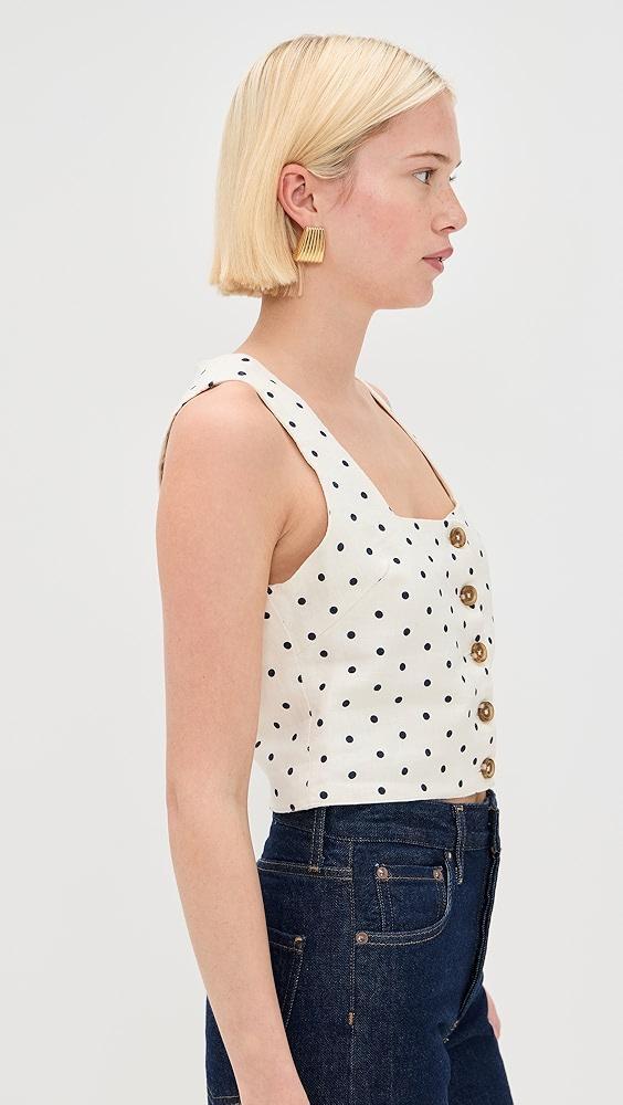 DL1961 Lizzie Cropped Linen Top | Shopbop Product Image