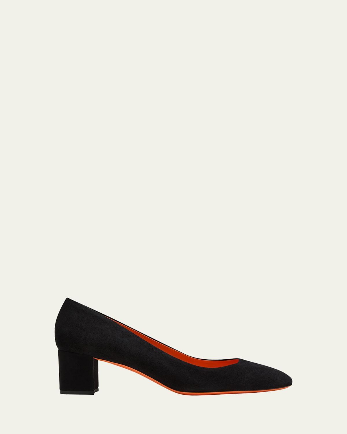 Flight Suede Block-Heel Pumps Product Image