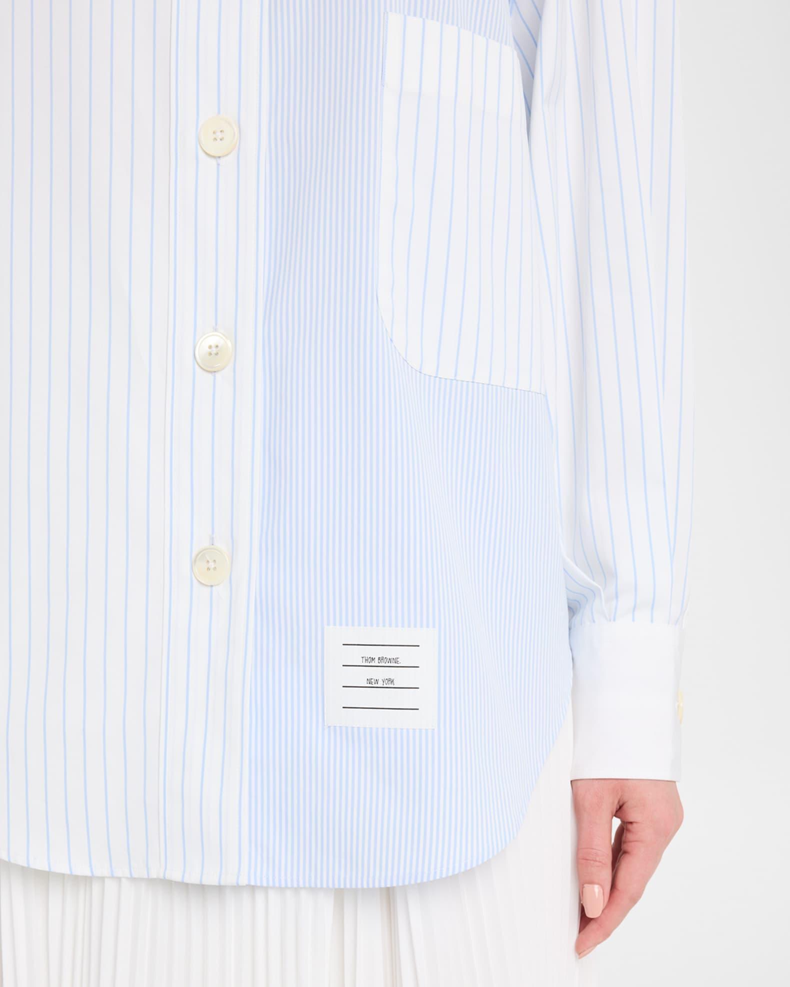 Fun Mix Micro Striped Poplin Oversized Shirt Product Image